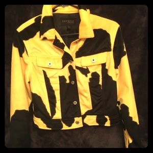 Black & Yellow Animal Print Rodeo Jacket Women’s Medium